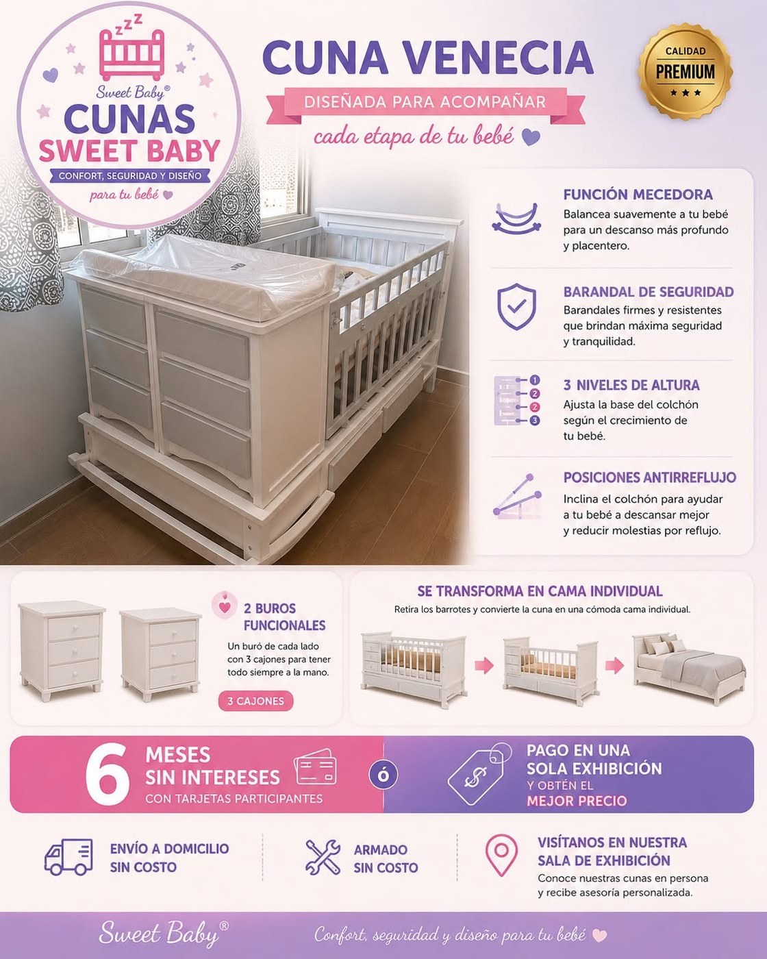 Cuna Venecia Sweet Baby